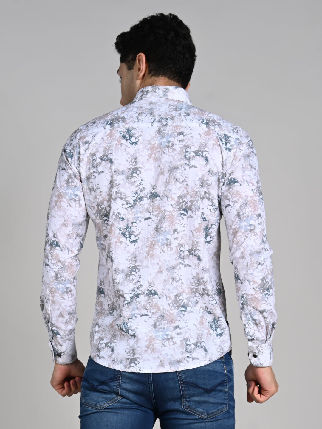 Killer Men Green Printed Slim Fit Shirts