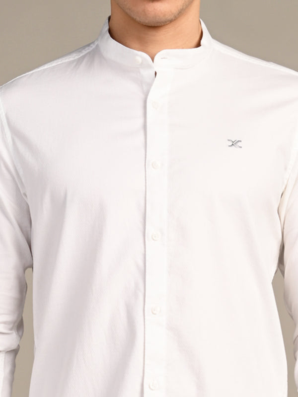 Killer Men White Solid Slim Fit Shirts