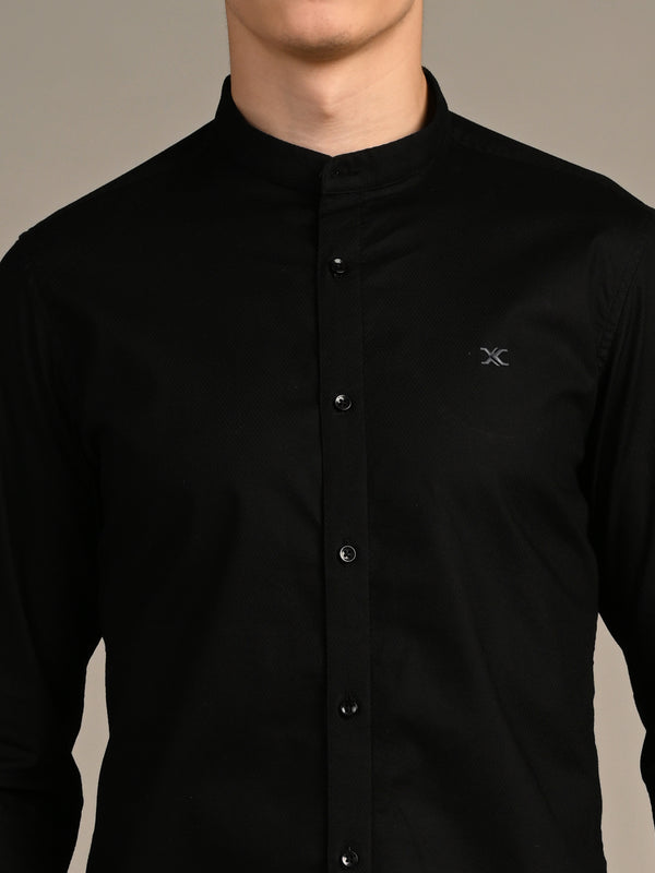 Killer Men Black Solid Slim Fit Shirts