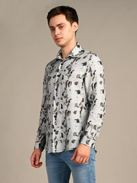 Killer Men Green Printed Straight Fit Shirts