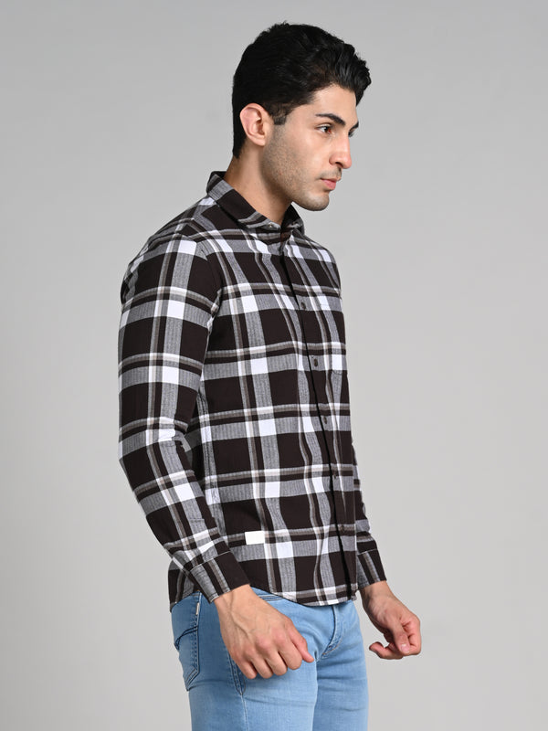 Killer Men Coffee Checks Straight Fit Shirts