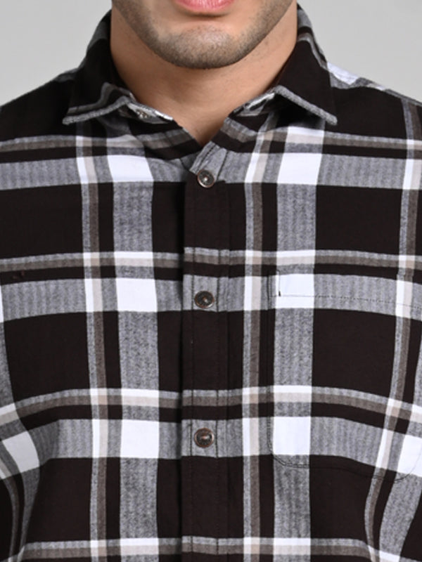 Killer Men Coffee Checks Straight Fit Shirts