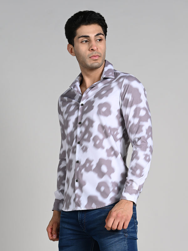 Killer Men Brown Printed Slim Fit Shirts