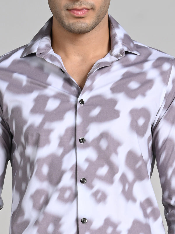 Killer Men Brown Printed Slim Fit Shirts