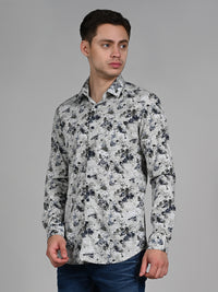 Killer Men Light Green Printed Slim Fit Shirts