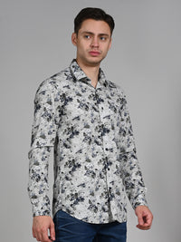 Killer Men Light Green Printed Slim Fit Shirts