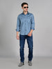 Killer Men Blue Solid Straight Fit Shirts