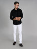 Killer Men Black Solid Straight Fit Shirts