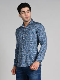 Killer Men Grey Printed Slim Fit Shirts