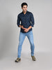 Killer Men Blue Printed Slim Fit Shirts
