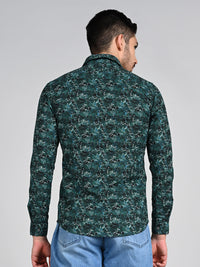 Killer Men Green Printed Slim Fit Shirts