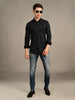 Killer Men Black Printed Slim Fit Shirts