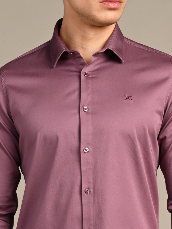 Killer Men Pink Solid Slim Fit Shirts