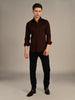 Killer Men Coffee Solid Slim Fit Shirts