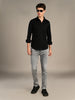 Killer Men Black Solid Slim Fit Shirts