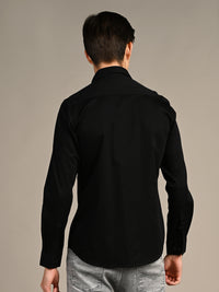 Killer Men Black Solid Slim Fit Shirts