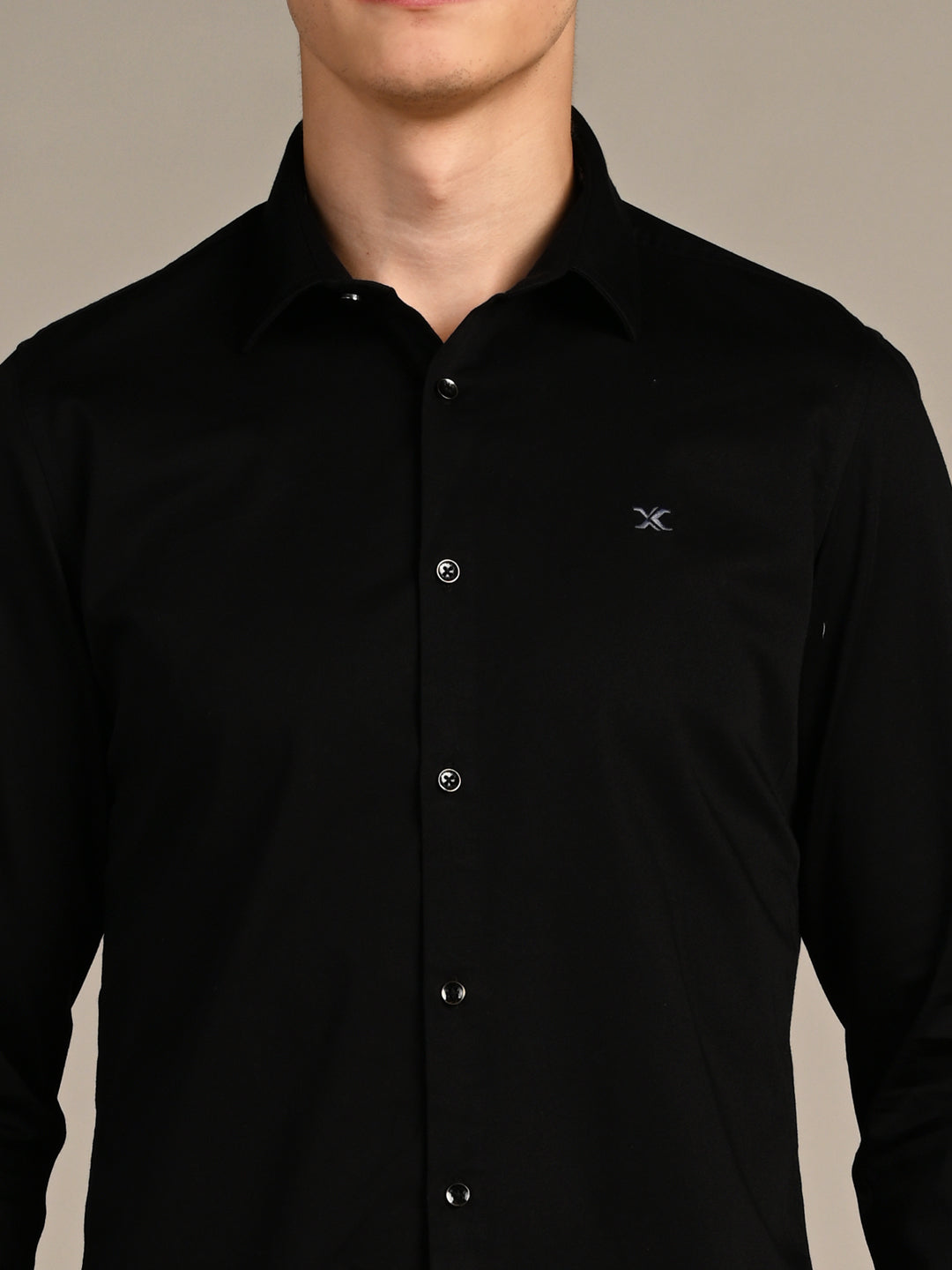 Killer Men Black Solid Slim Fit Shirts