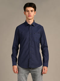 Killer Men Grey Solid Slim Fit Shirts