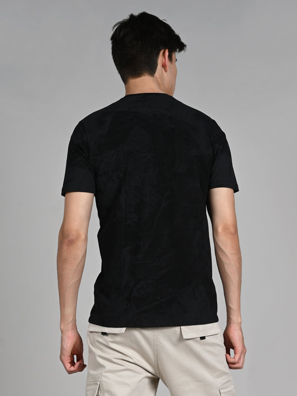 Killer Men Black Printed Slim Fit T-Shirts