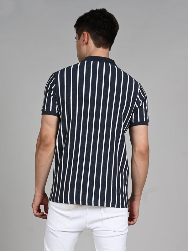 Killer Men Dark Grey Stripe Slim Fit T-Shirts