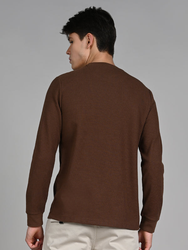 Killer Men Coffee Solid Slim Fit T-Shirts