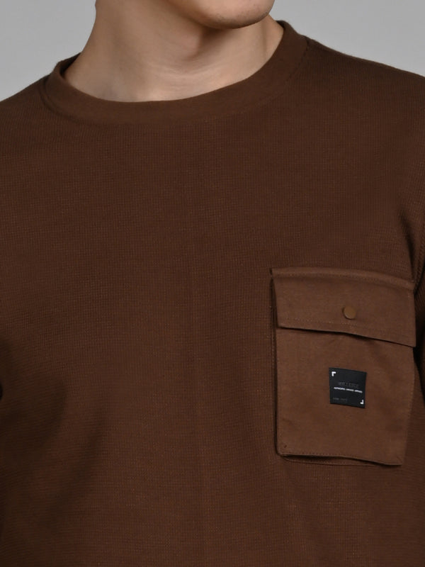 Killer Men Coffee Solid Slim Fit T-Shirts