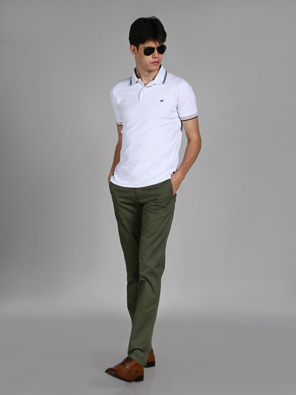 Killer Men White Solid Slim Fit T-Shirts