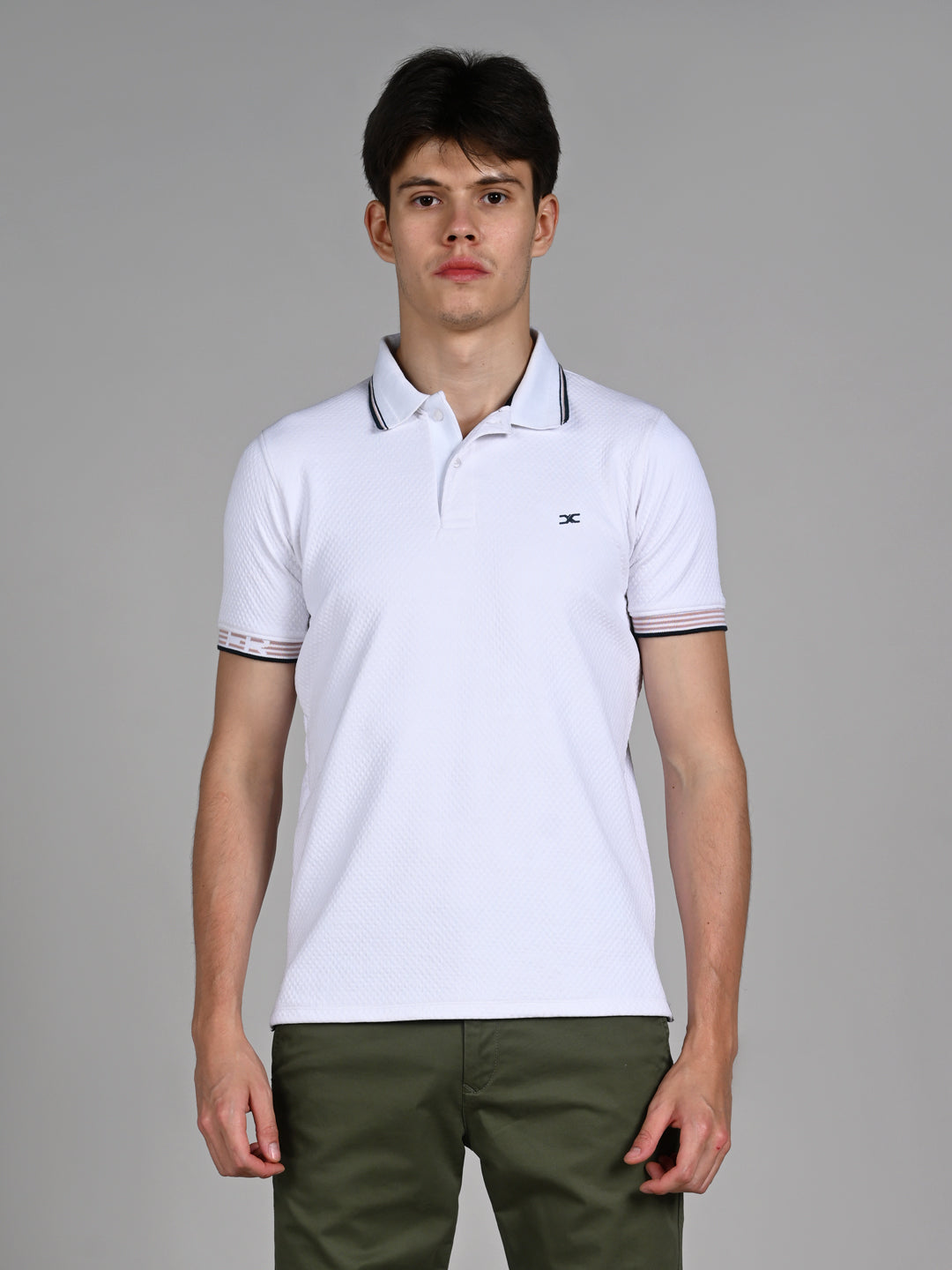 Killer Men White Solid Slim Fit T-Shirts