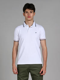 Killer Men White Solid Slim Fit T-Shirts