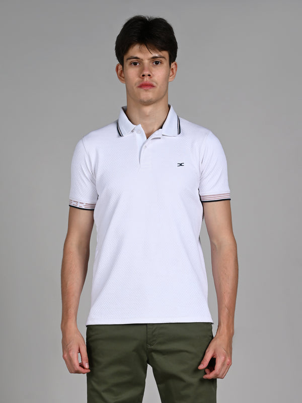 Killer Men White Solid Slim Fit T-Shirts