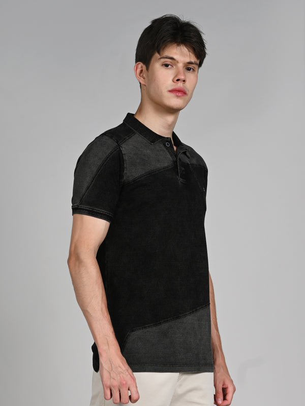 Killer Men Black Solid Slim Fit T-Shirts