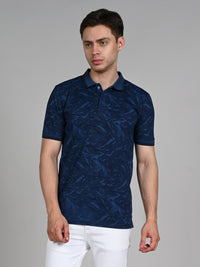 Killer Men Dark Blue Printed Slim Fit T-Shirt