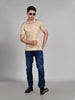 Killer Men Beige Printed Slim Fit T-Shirt