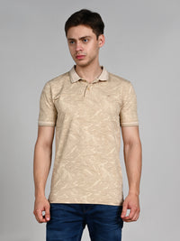 Killer Men Beige Printed Slim Fit T-Shirt