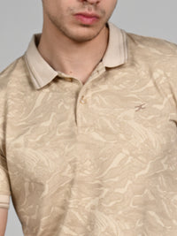 Killer Men Beige Printed Slim Fit T-Shirt