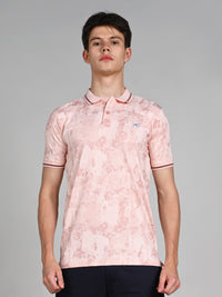 Killer Men Peach Printed Slim Fit T-Shirt