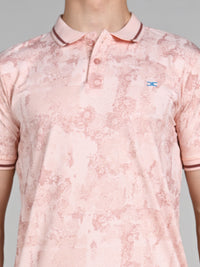 Killer Men Peach Printed Slim Fit T-Shirt