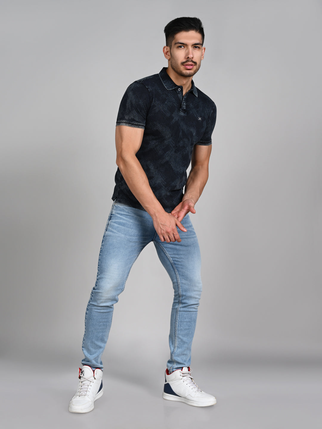 Killer Men Black Printed Slim Fit T-Shirt