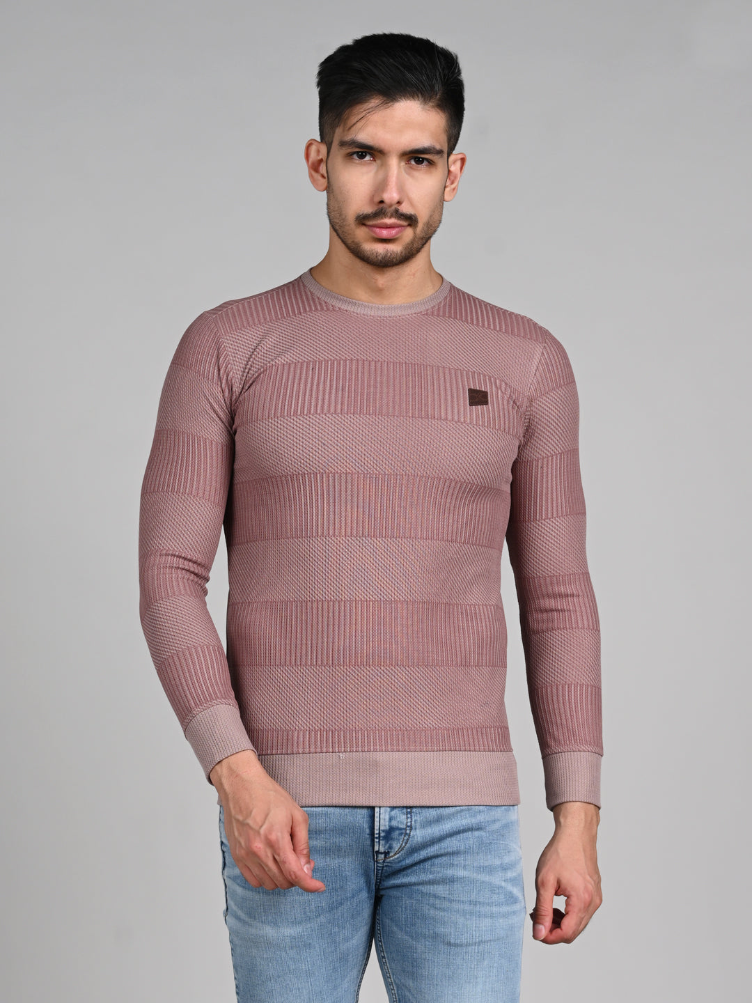 Killer Men Pink Printed Slim Fit T-Shirts