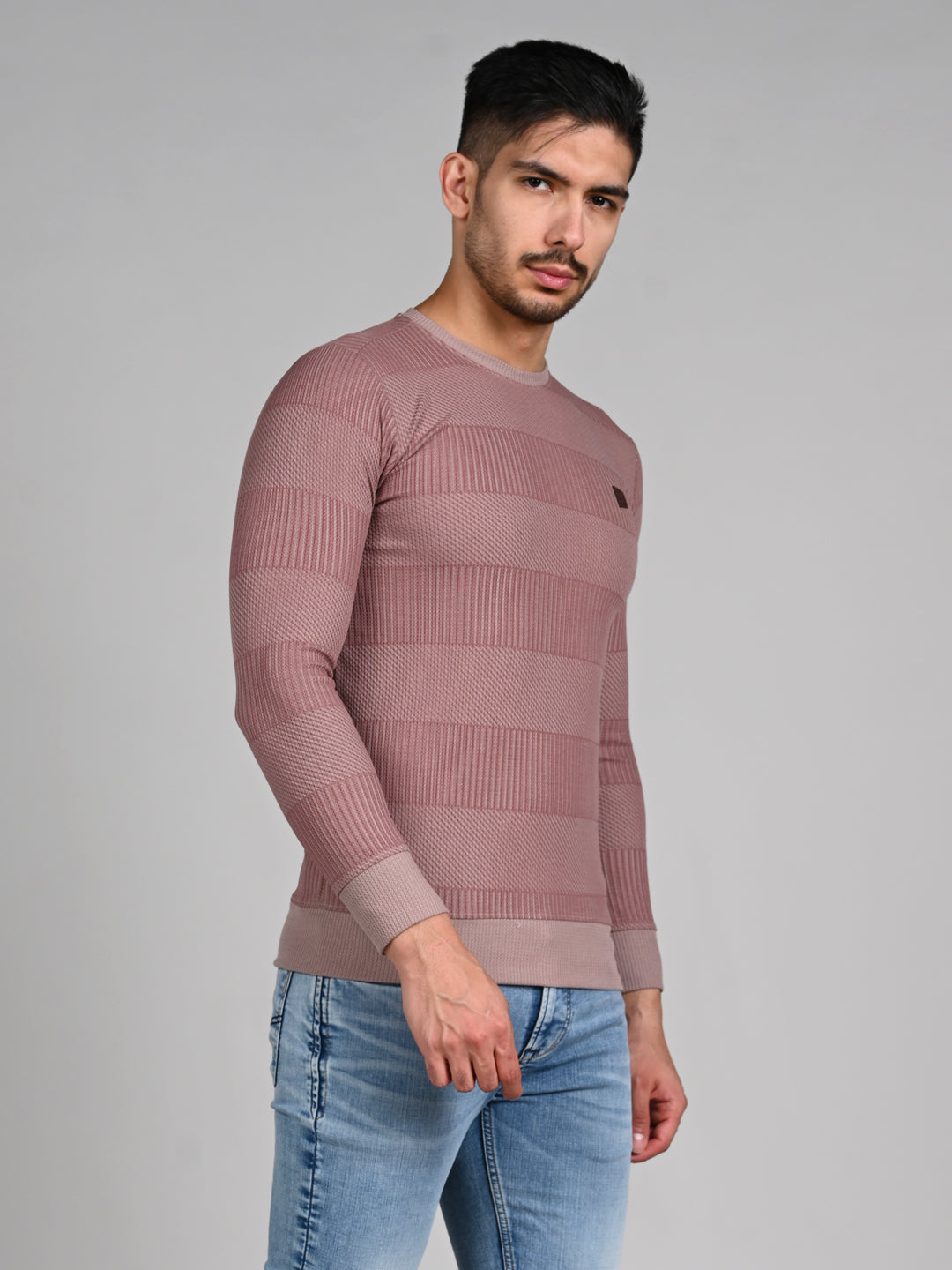 Killer Men Pink Printed Slim Fit T-Shirts
