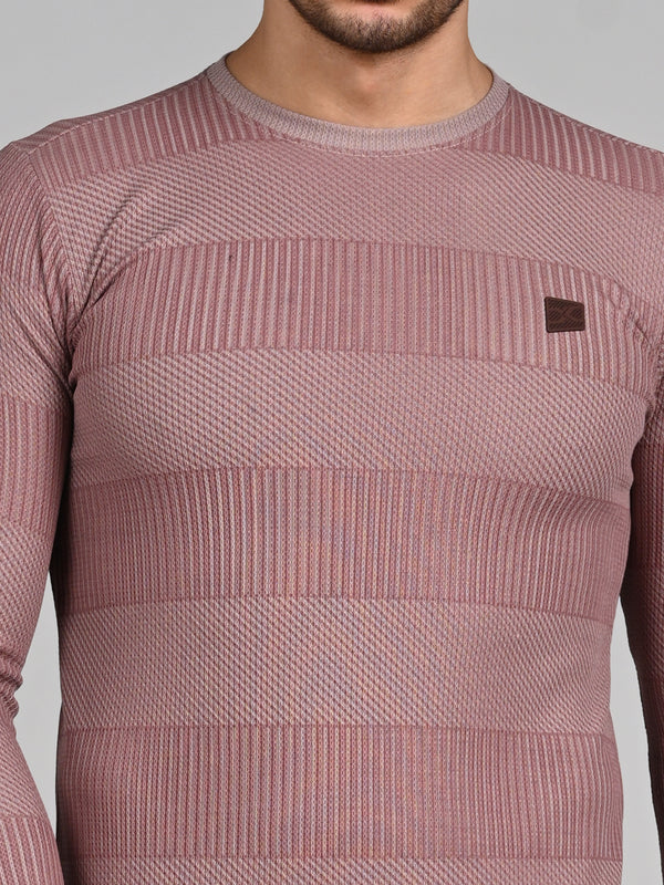 Killer Men Pink Printed Slim Fit T-Shirts