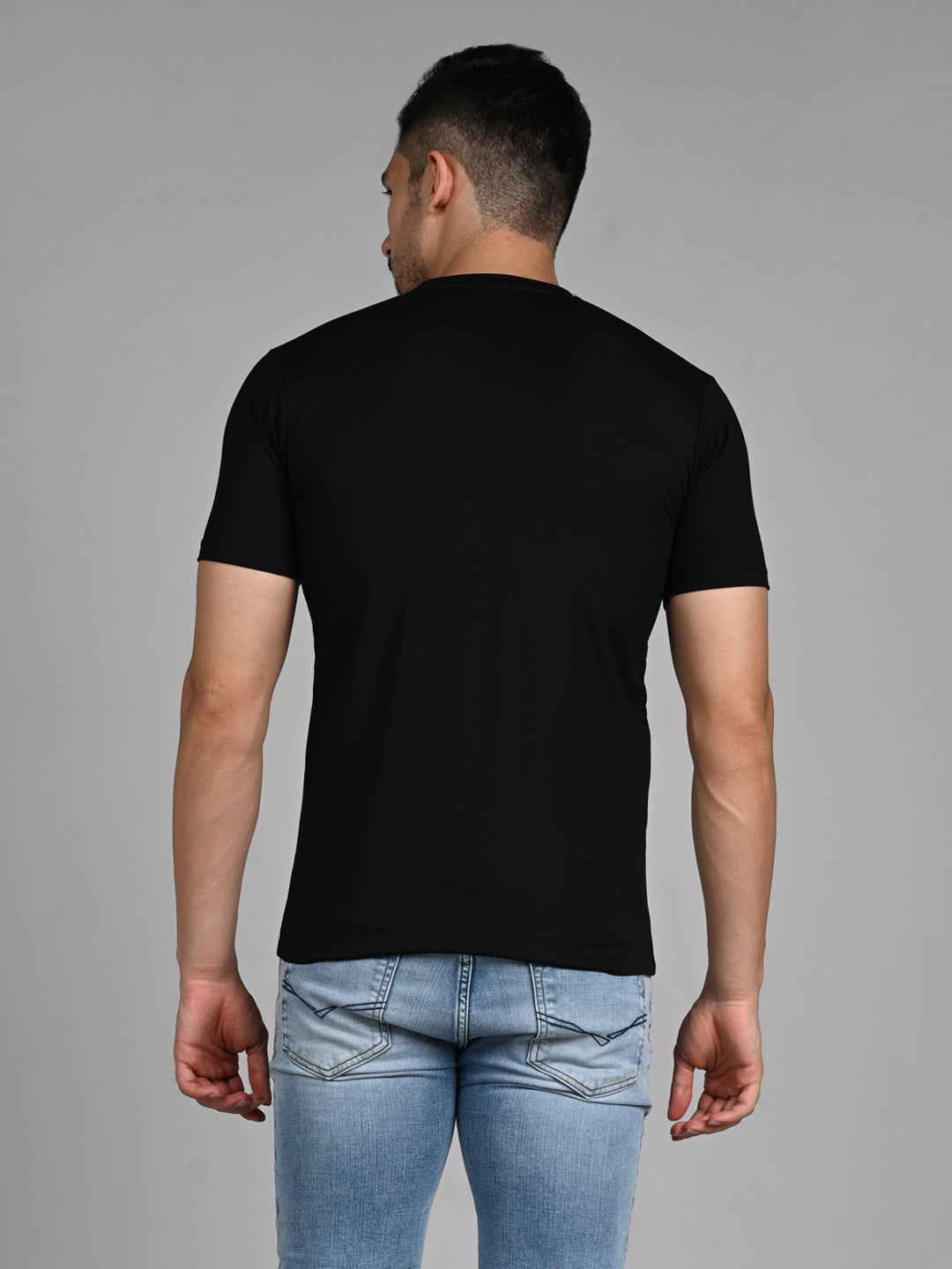Killer Men Black Printed Slim Fit T-Shirts