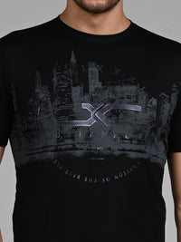Killer Men Black Printed Slim Fit T-Shirts