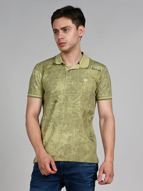 Killer Men Green Printed Slim Fit T-Shirt