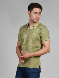 Killer Men Green Printed Slim Fit T-Shirt