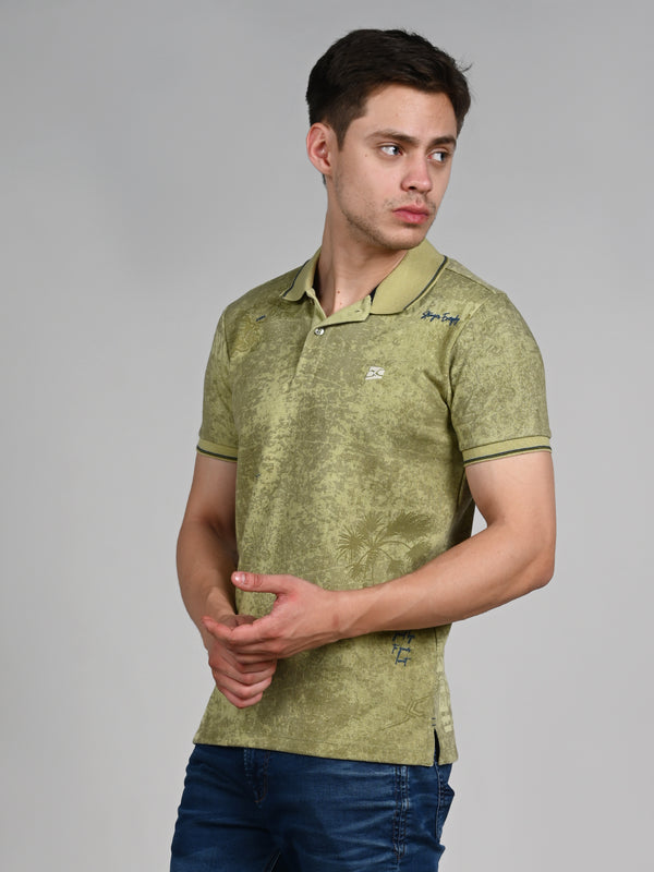 Killer Men Green Printed Slim Fit T-Shirt