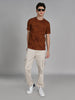 Killer Men Brown Printed Slim Fit T-Shirts