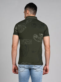 Killer Men Olive Printed Slim Fit T-Shirt