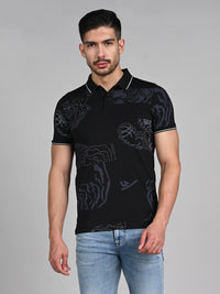 Killer Men Black Printed Slim Fit T-Shirt