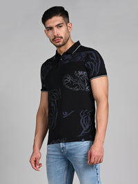Killer Men Black Printed Slim Fit T-Shirt